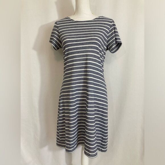 Sail To Sable Dress Women’s M Blue White Stripe Nautical Resort Preppy Tuckernuc - Picture 2 of 10
